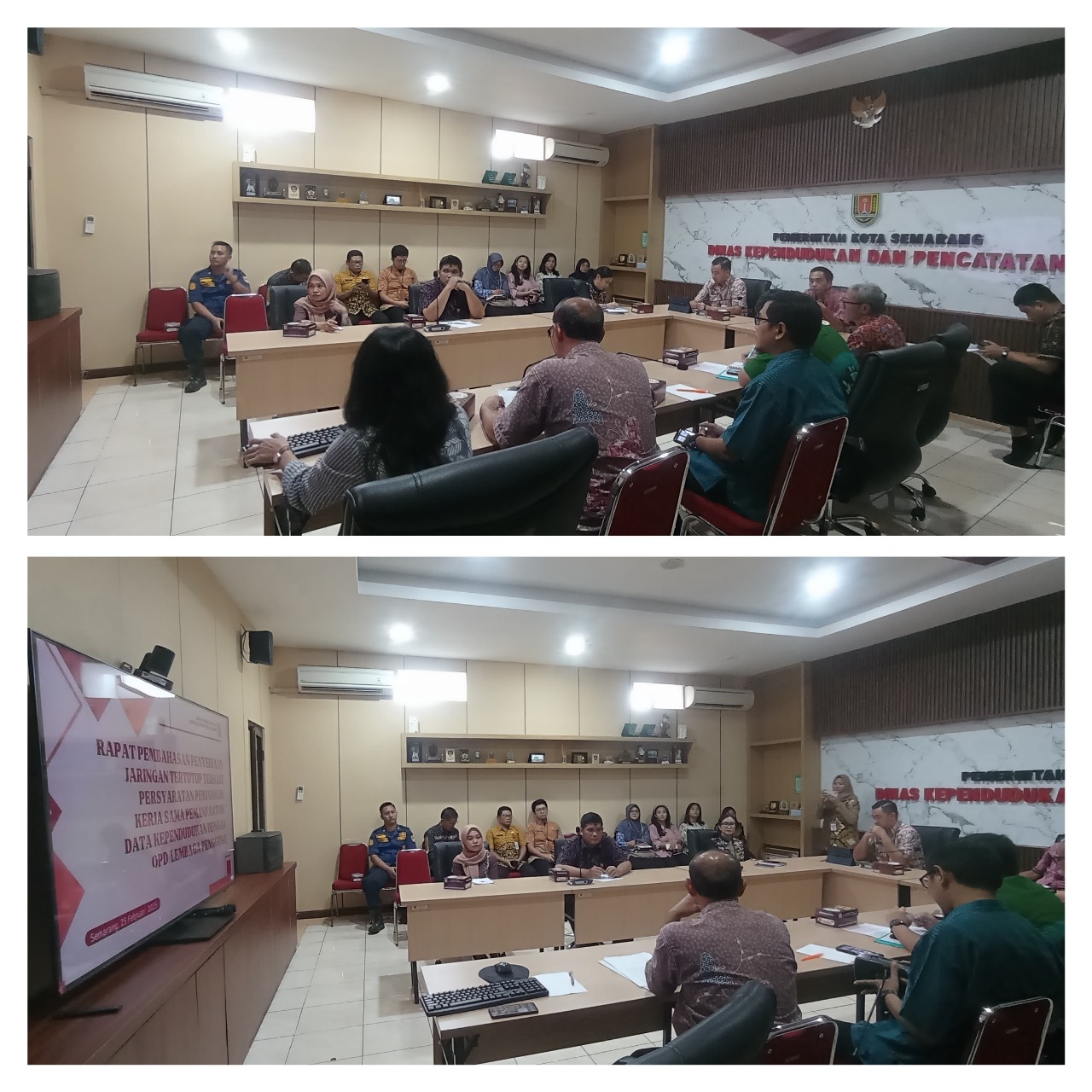 DISKOMINFO Kota Semarang Hadiri Rapat Pembahasan Penyediaan Jaringan Tertutup untuk Pemanfaatan Data Kependudukan